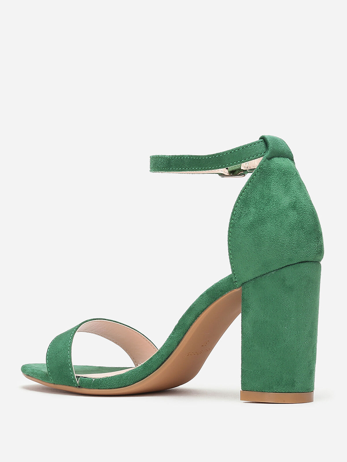 Sandales à brides et talon carré- Vert