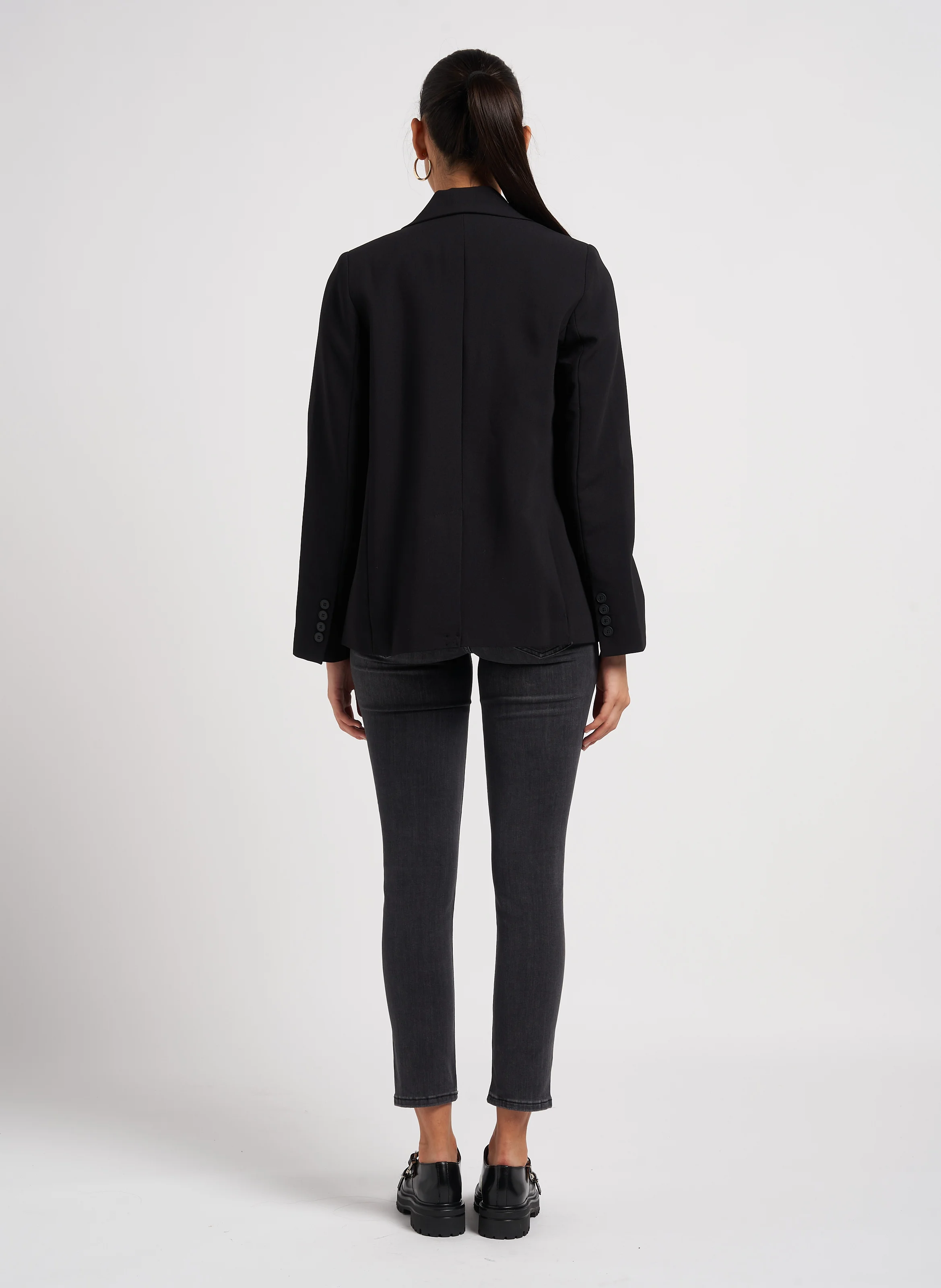 Jean skinny taille normale en coton mélangé | Jean Délavé