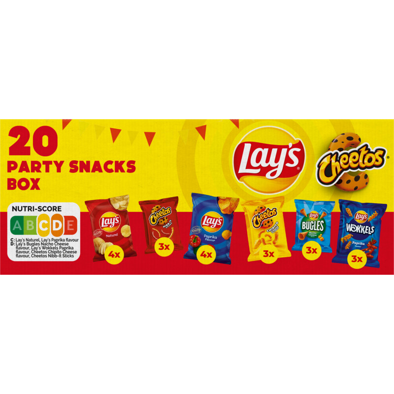 Lay's Partybox chips 20 uitdeelzakjes