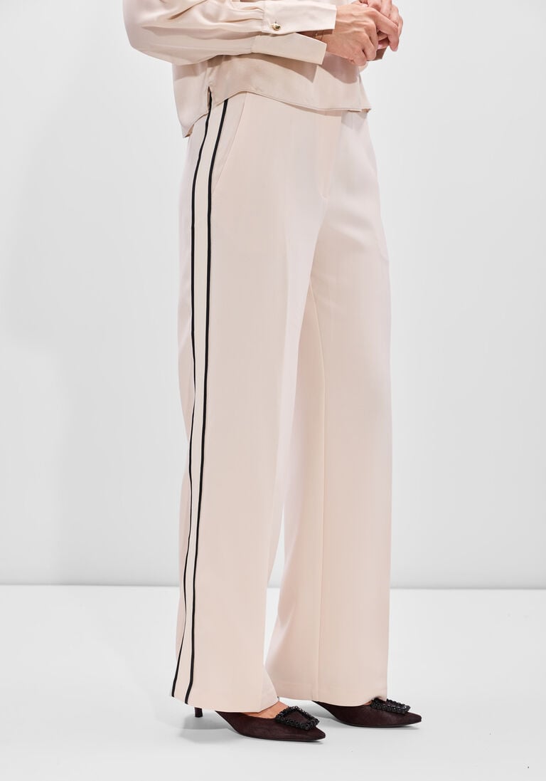 creme dante6 wijde broek hush taped tailored pants