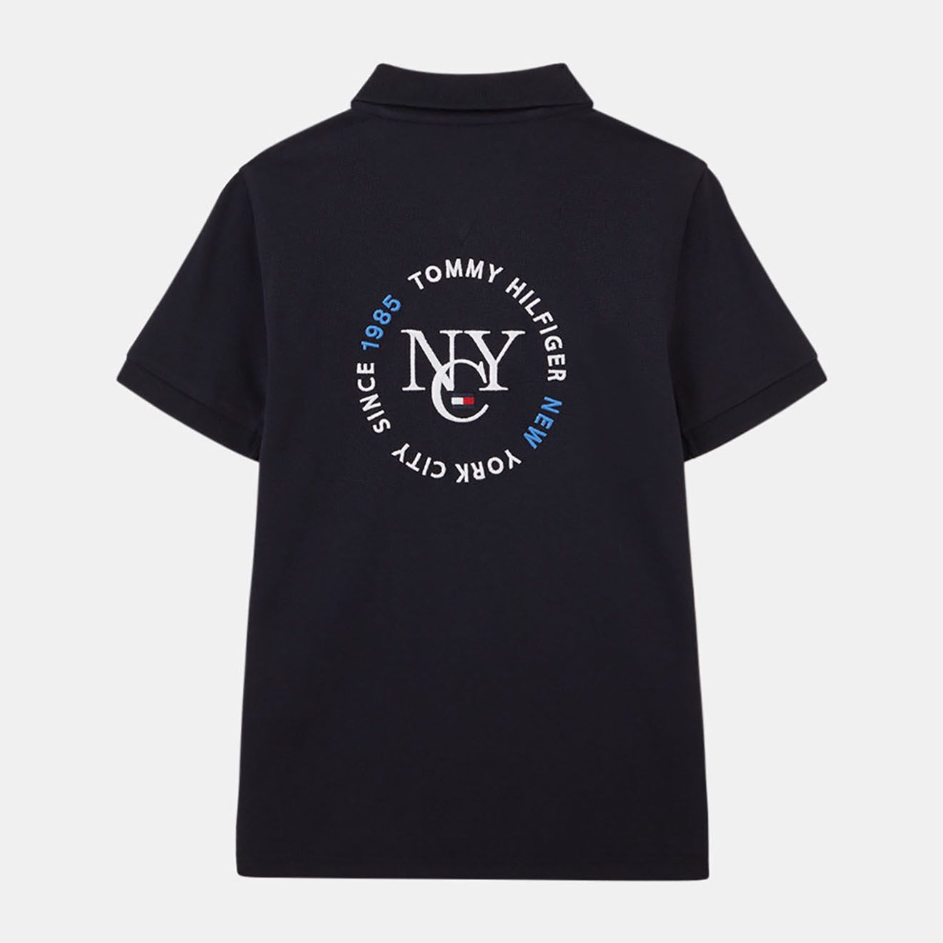 Tommy Hilfiger Polo 100% Coton Bio logo rond bleu marine