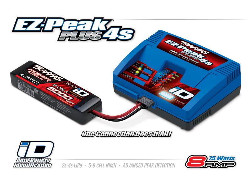 Traxxas Ladegerät EZ-Peak Live 8A 2-4S Traxxas ID Ladegerät für LiPo und NiMH Akkus