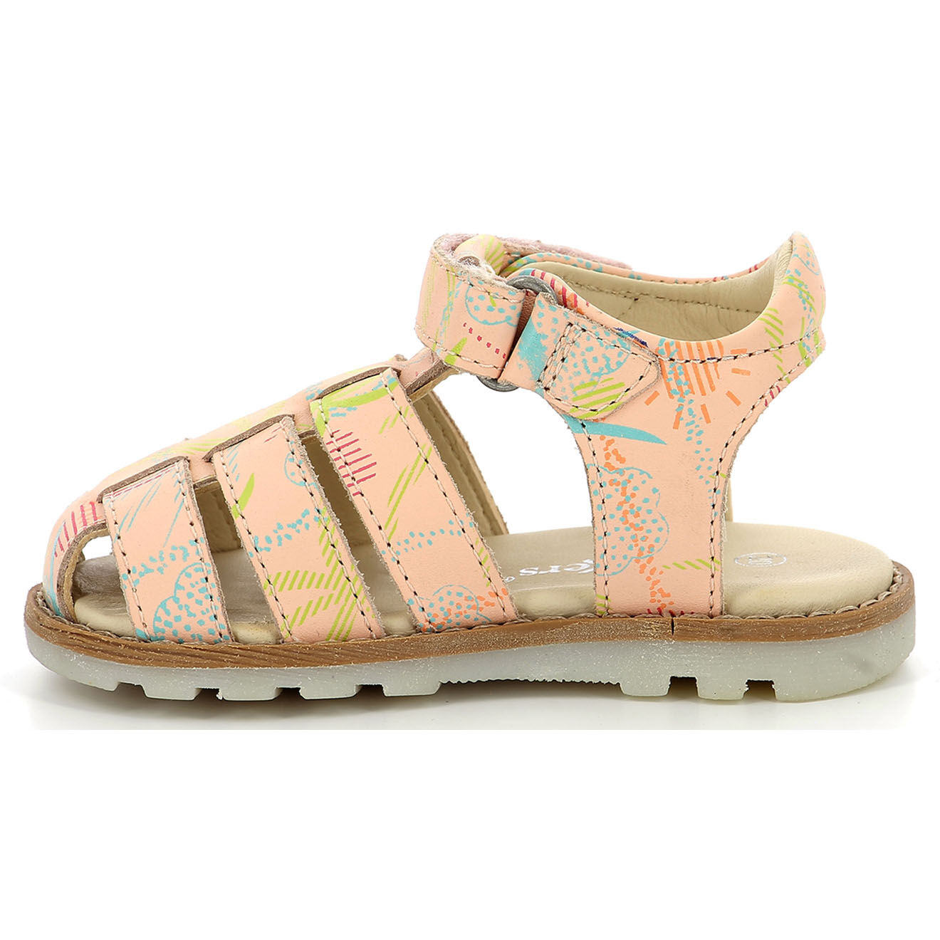 Kickers Sandales en Cuir Nonosti rose/sunshine