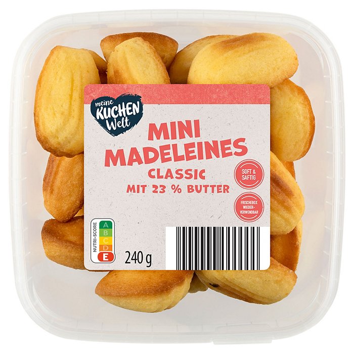 MEINE KUCHENWELT Mini Kuchen 240 g, Mini Madeleines