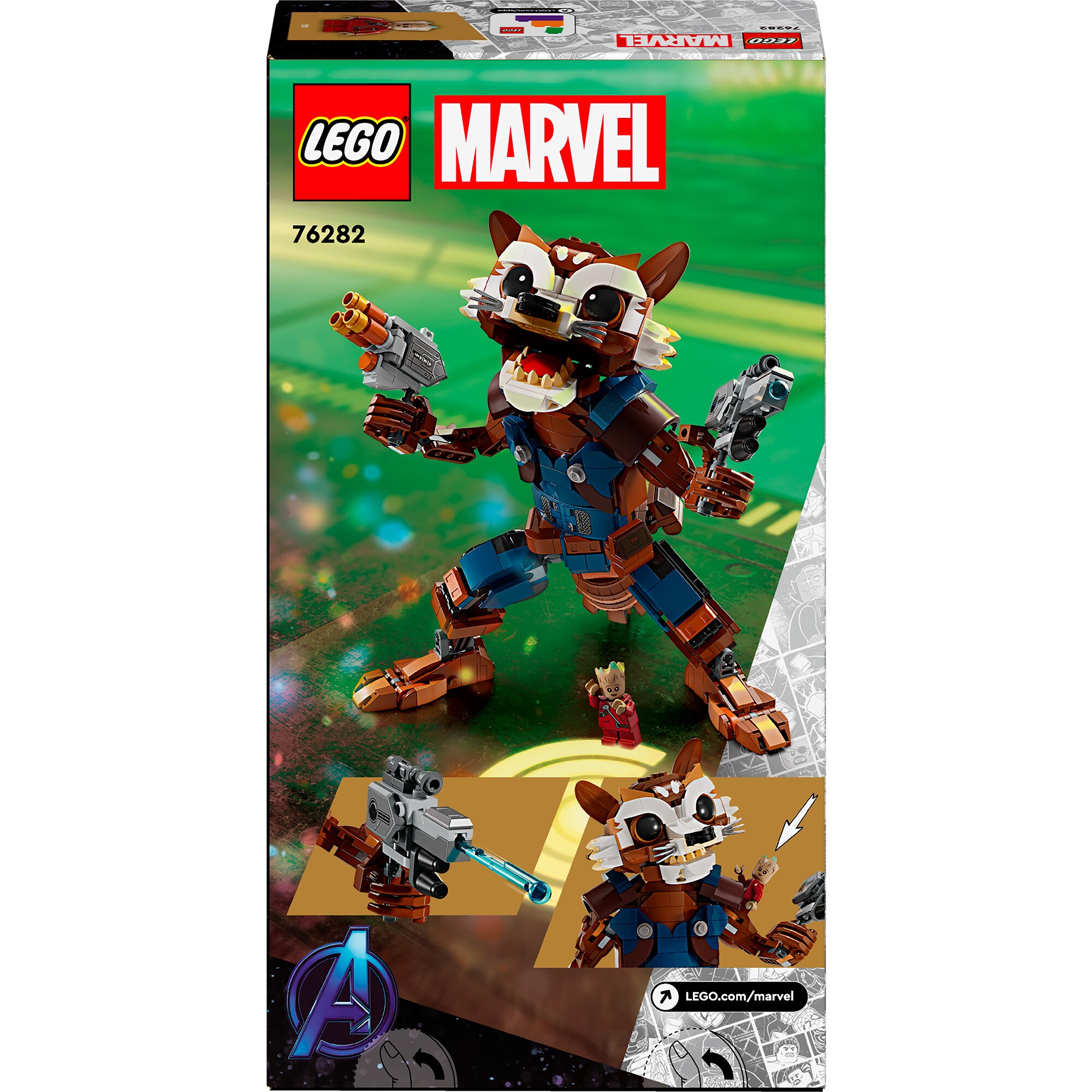 LEGO Konstruktionsspielzeug Marvel Super Heroes Rocket & Baby Groot