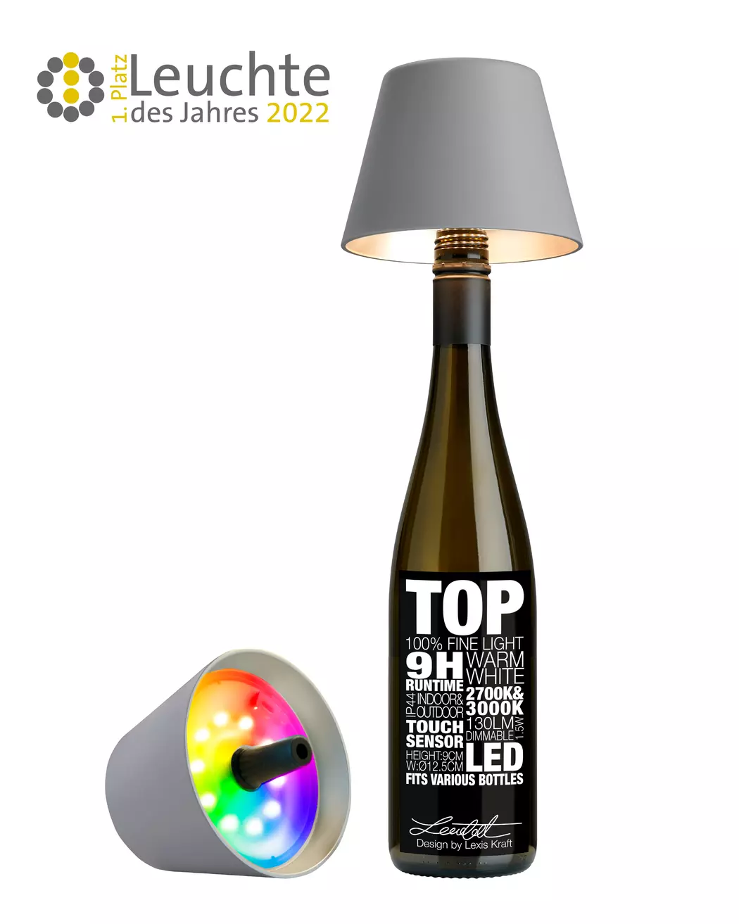 LED-Akku-Flaschenaufsatz Top 2.0