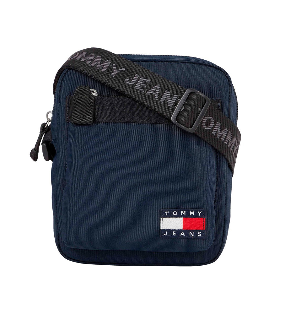 Bolsa Tommy Jeans Essential Reporter com logotipo azul-marinho
