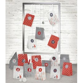 Calendrier de l'Avent 'STYLE', 24 sachets en papier