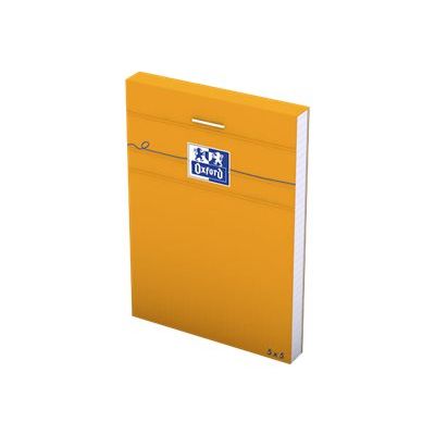 Oxford - Bloc notes - 7,4 x 10,5 cm - 160 pages - petits carreaux - 80G - orange