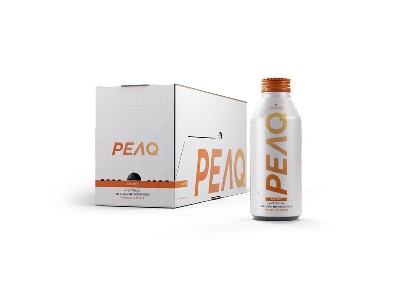 PEAQ Soft-Drinks Balance Apricot 12 x 473 ml The New Swiss Performance Water