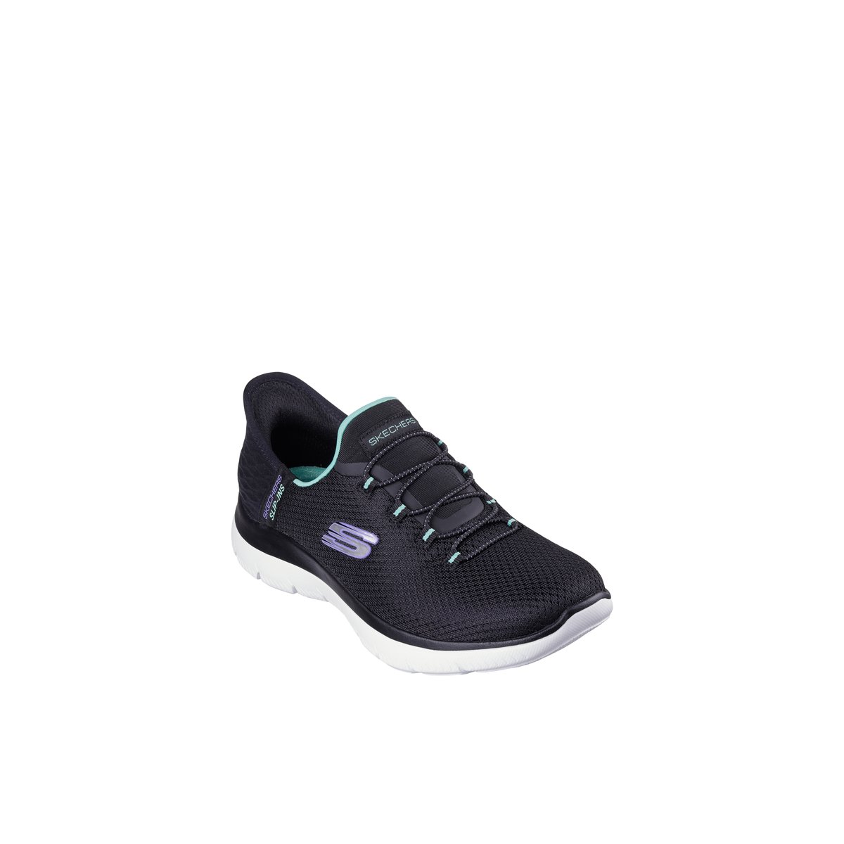2X les points-Summits2-l-Baskets - Talon plat - Noir/Blanc