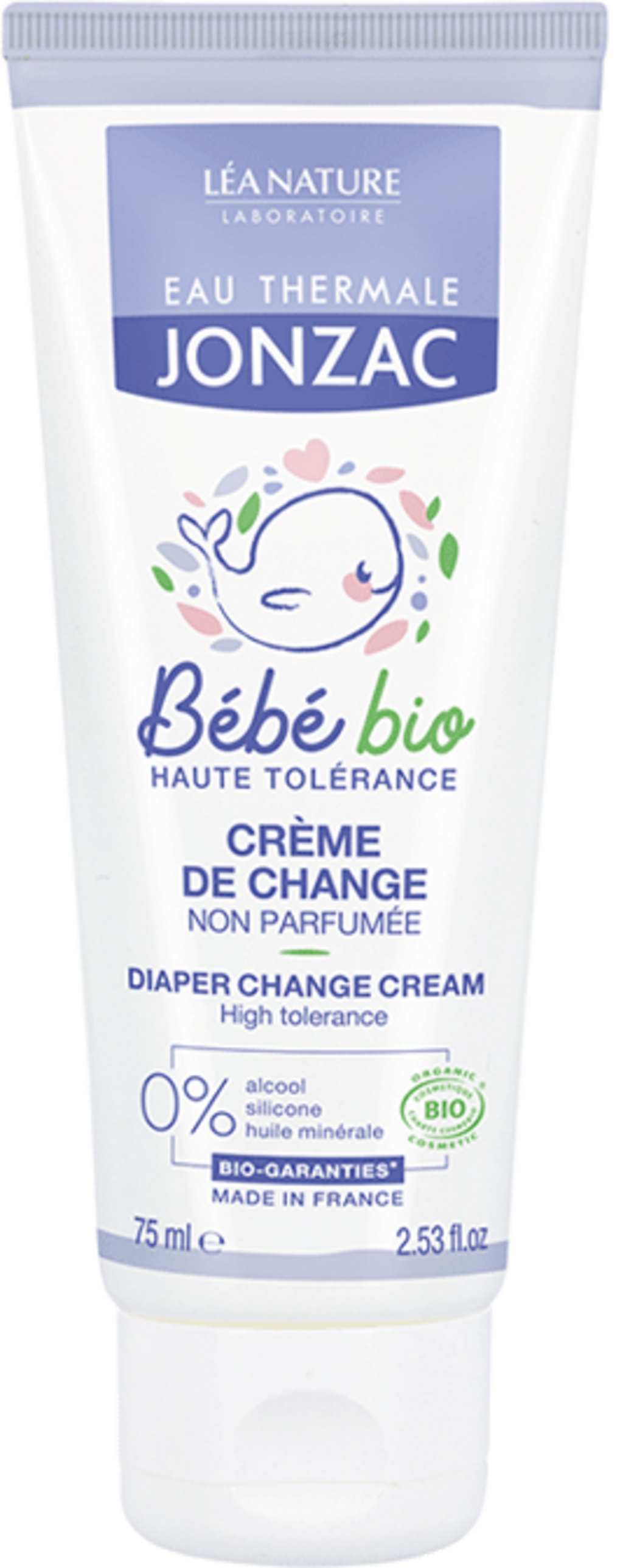 Eau Thermale JONZAC  BébéBio Diaper Change Cream, 75 ml