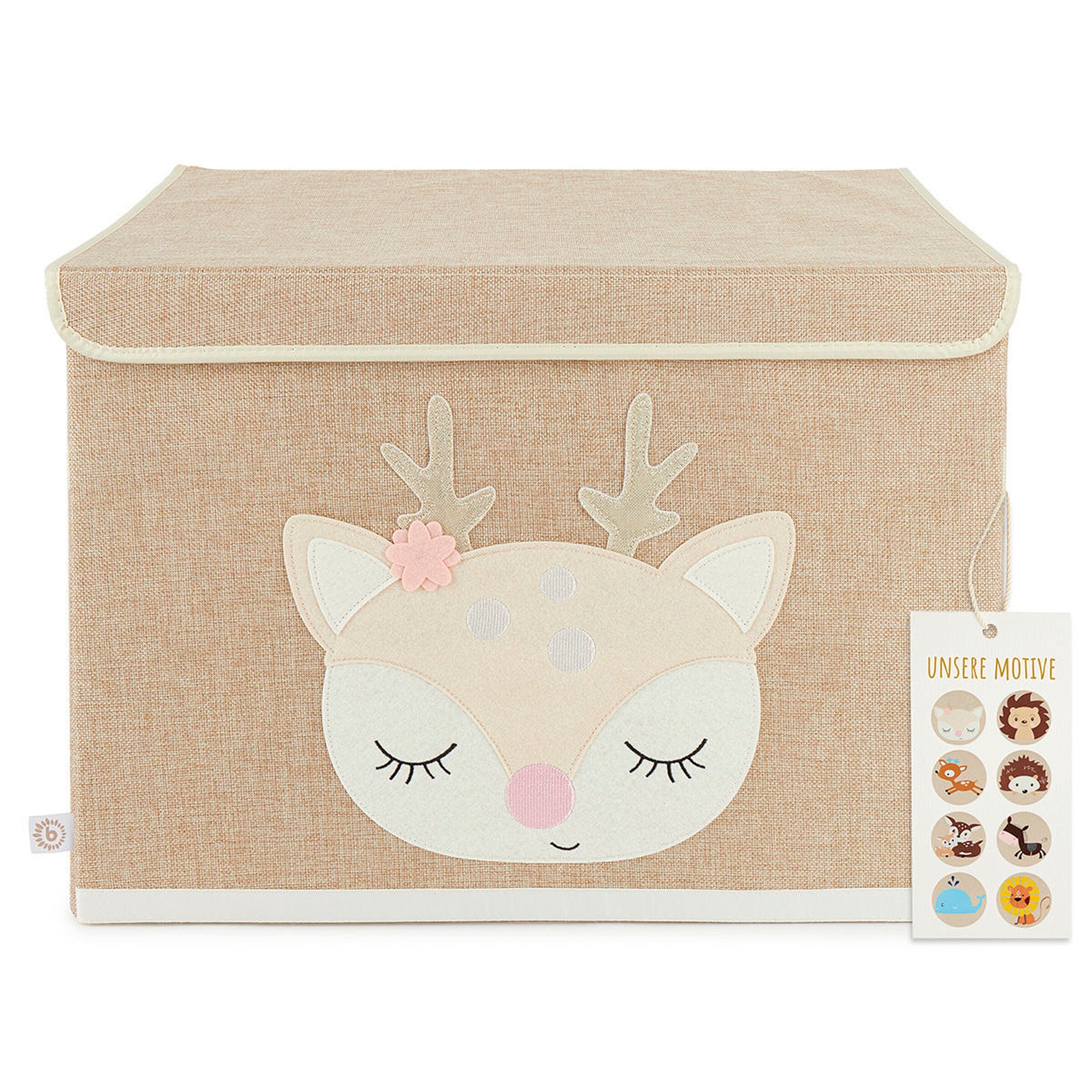 Bieco Aufbewahrungsbox mit Deckel Reh Ella Braun