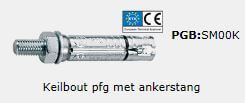Keilbout PFG - SB ankerstang M  8x20.00x75mm (25 stuks)