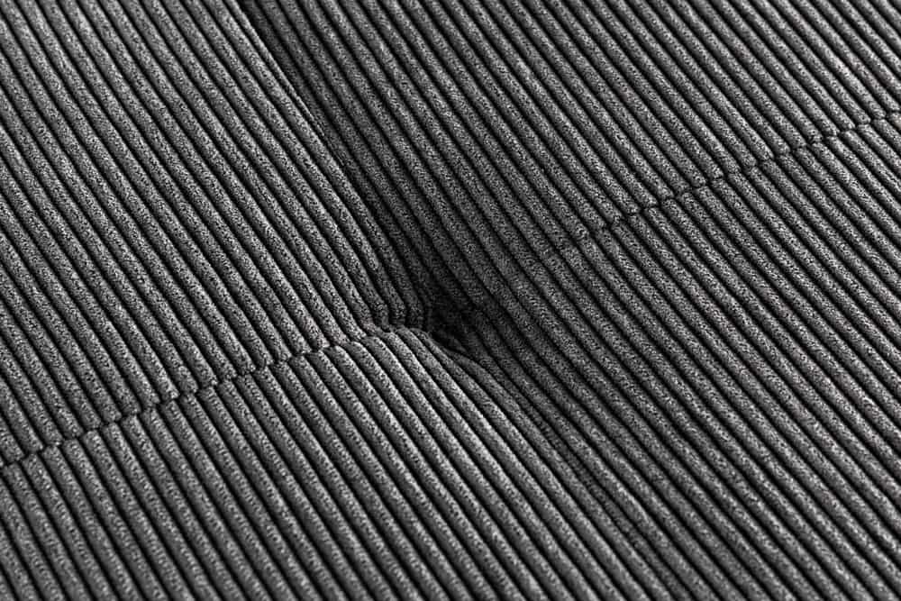 Design Sitzbank BOUTIQUE 100cm dunkelgrau Cord schwarze Metallbeine