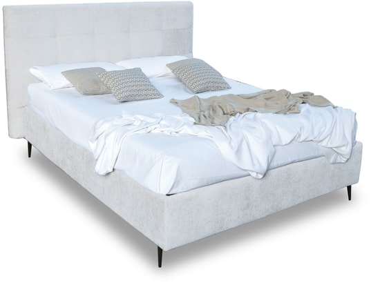 CITY - Sommier 160 x 200 Asmara avec pieds Alto 160x200cm ecru
