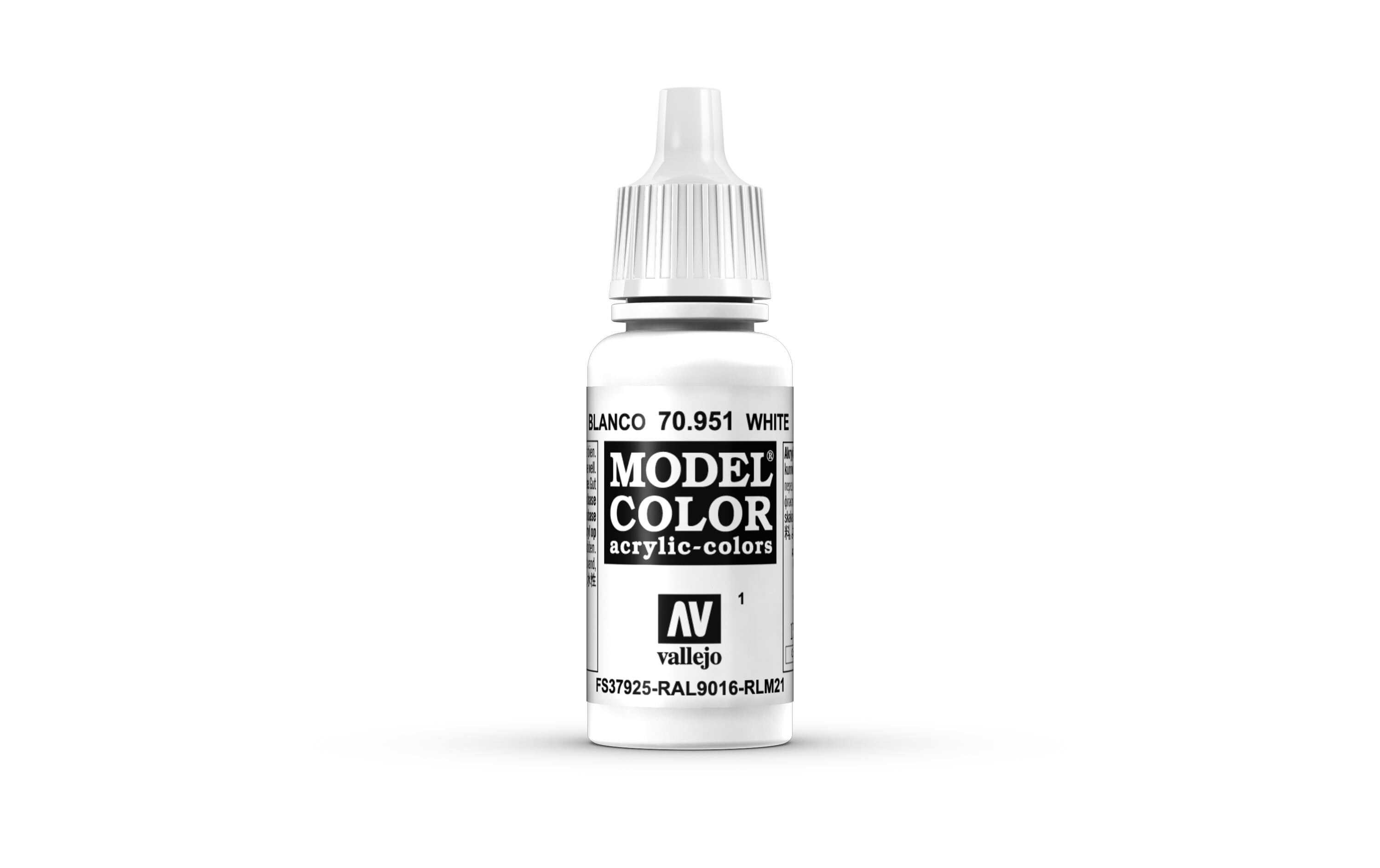 Acrylfarbe Matt, Weiss 17 mlModel Color White