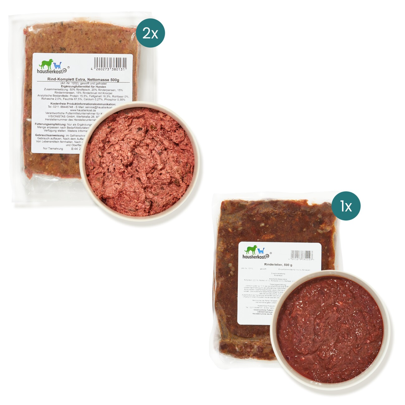 haustierkost.de Schlemmer Paket HUND Frostfutter 19 kg