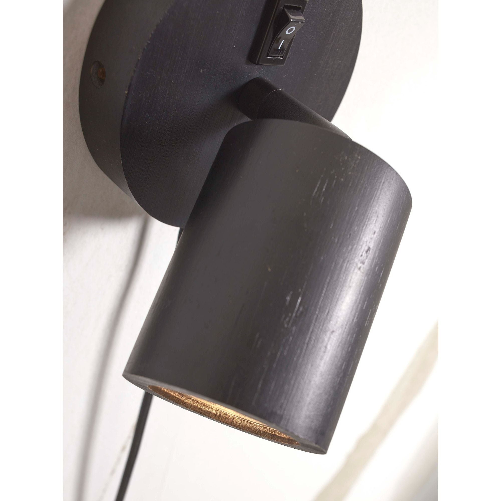 GOOD&MOJO Wandlamp Java - Bamboe Zwart - Ã12cm