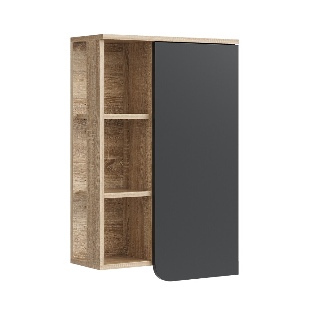 Vicco Hängeschrank Karen Sonoma Anthrazit 50 x 75 cm Tür offene Fächer