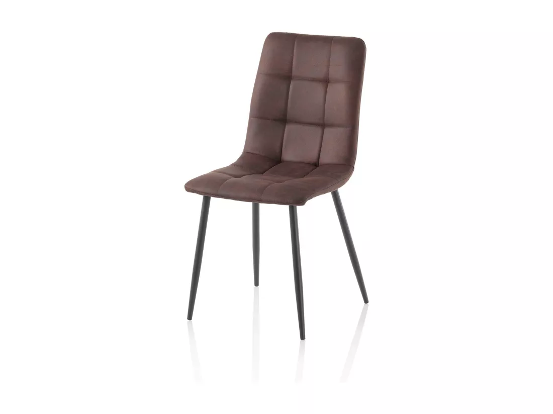 Set de 4 Chaises LEA brun foncé