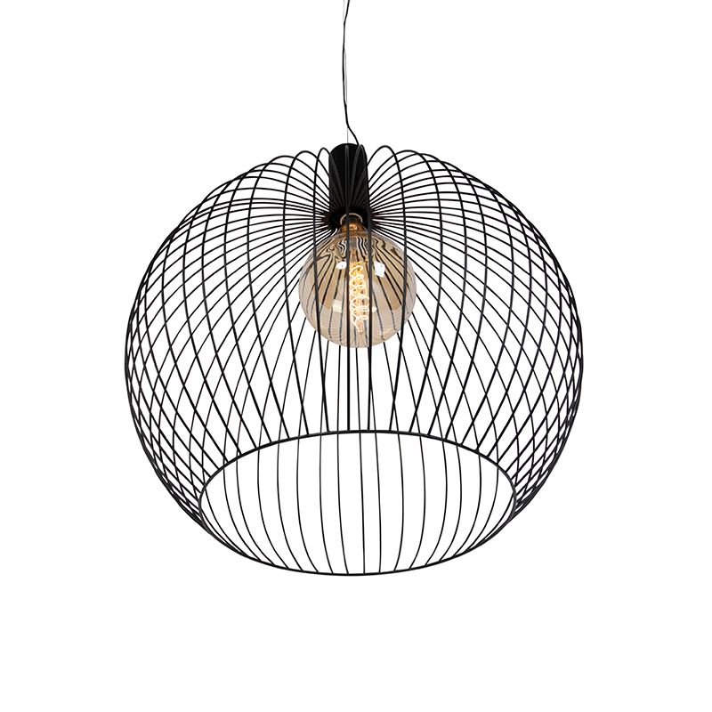 Design hanglamp rond zwart 70 cm - Dos