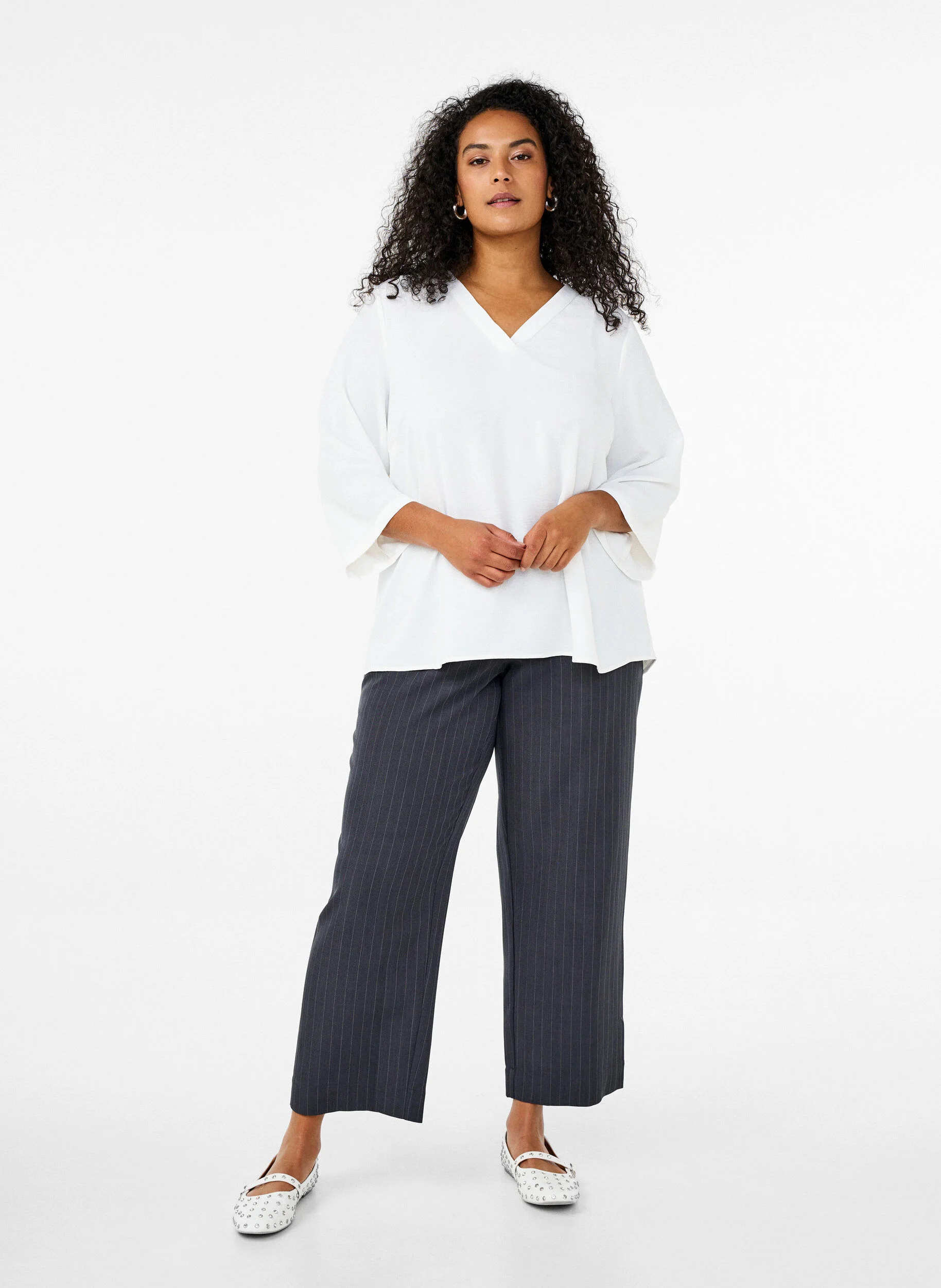FLASH - Bluse med 3/4 ærmer