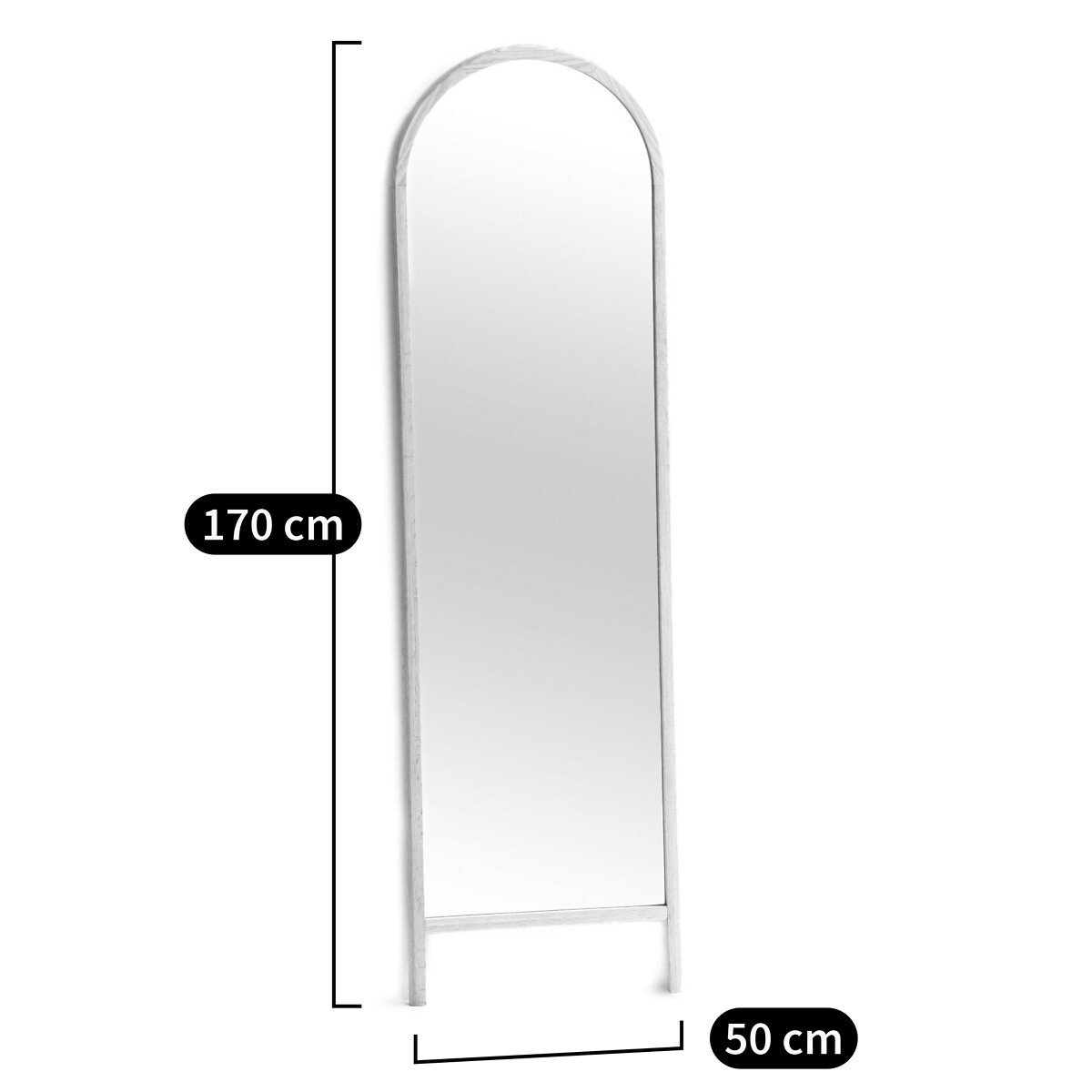 LA REDOUTE INTERIEURS<br>Espelho sobre pedestal / psique carvalho 50x170 cm, Nabou