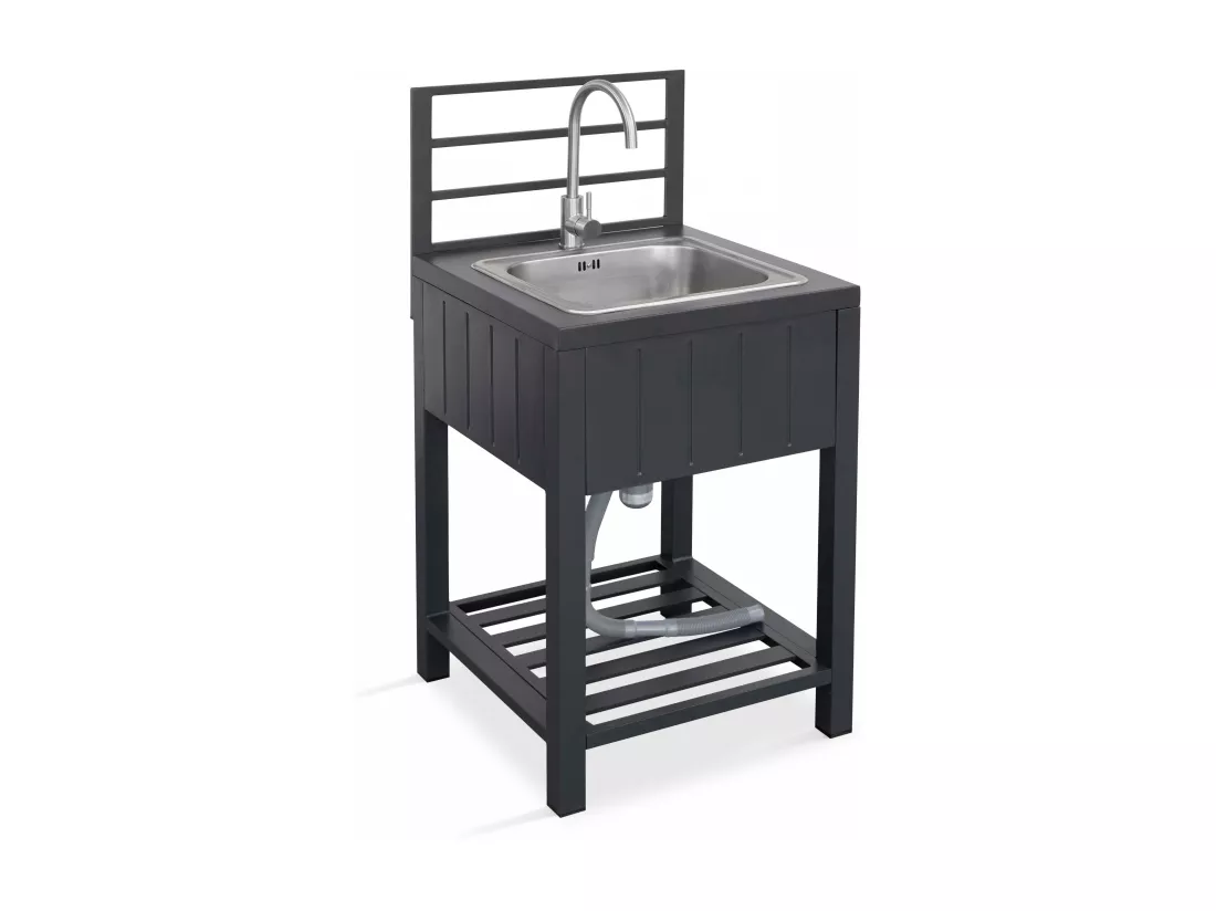 Meuble évier inox cuisine extérieure