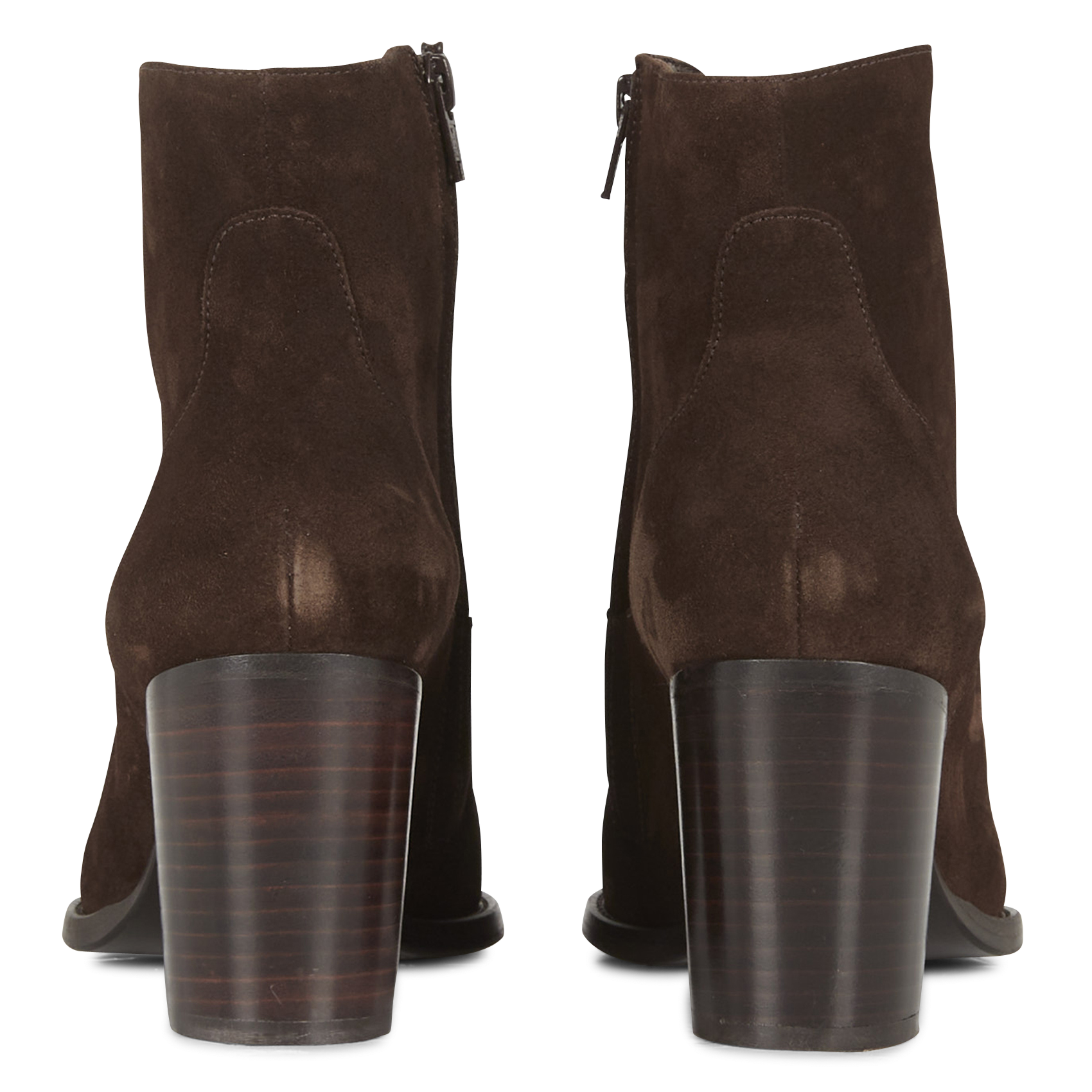 LEGEND 70 - Bottines à talon en cuir velours | Marron
