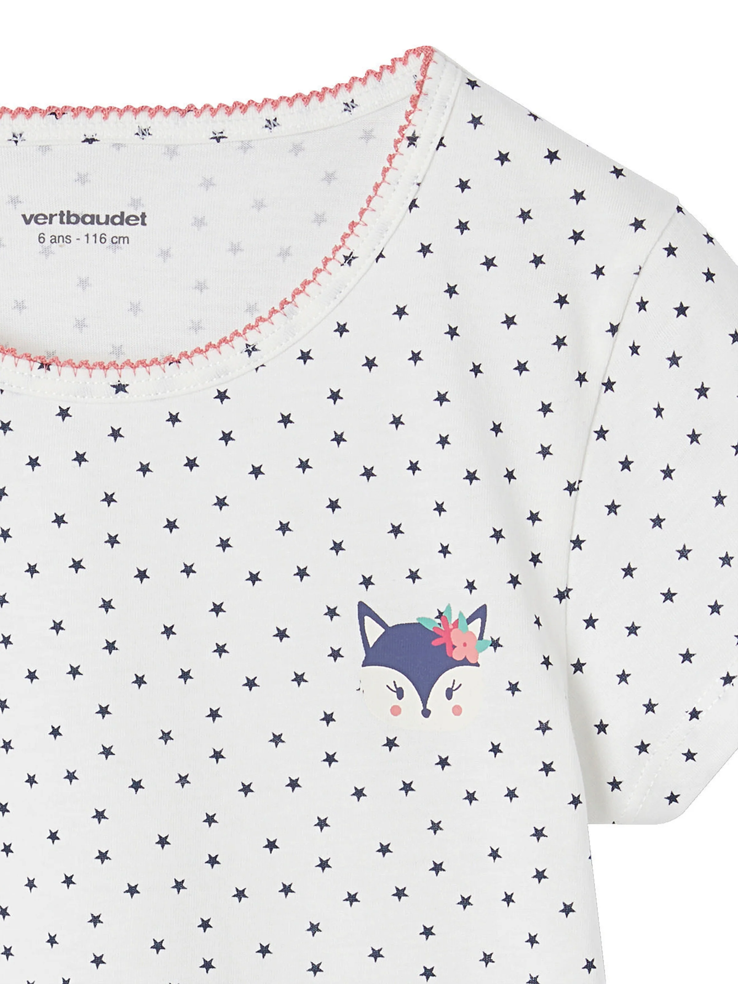 Vertbaudet 3er-Pack Mädchen T-Shirts mit Tieren wollweiß