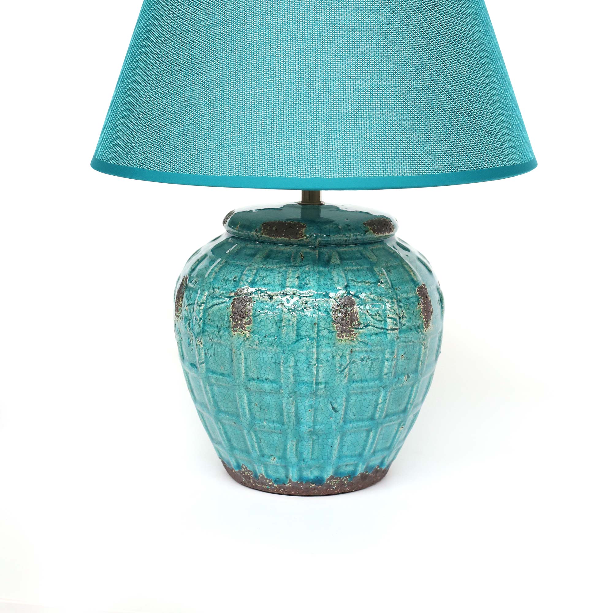 Tischlampe 'Dendten', blau, Ø 32 cm, H 43 cm von fischer's lagerhaus