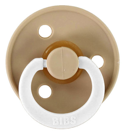 BIBS Colour Sutter - Str. 2 - 2-pak Natsut - Rund - Vanilla/Dark