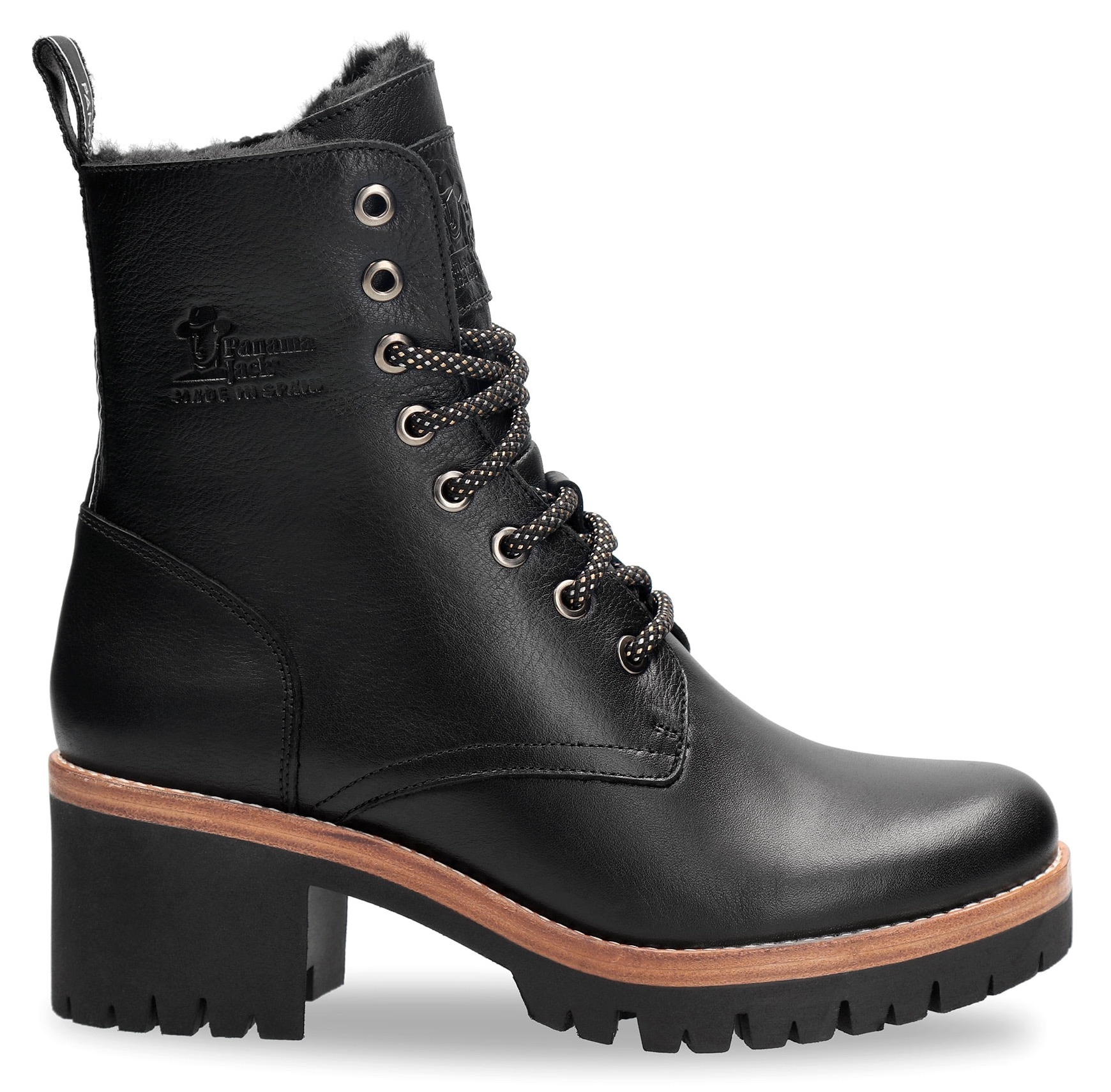Panama Jack Winterstiefelette »Padma«  , Schnürstiefelette, Blockabsatz, Profilsohle, mit Anziehlasche