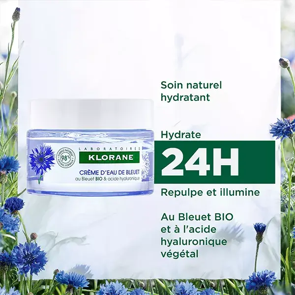 Creme de água de centáurea Klorane 50ml