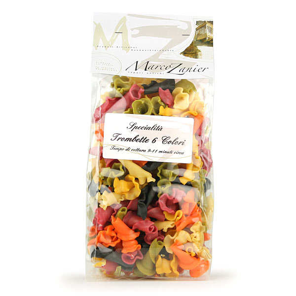 Pâtes trombettes multicolores
