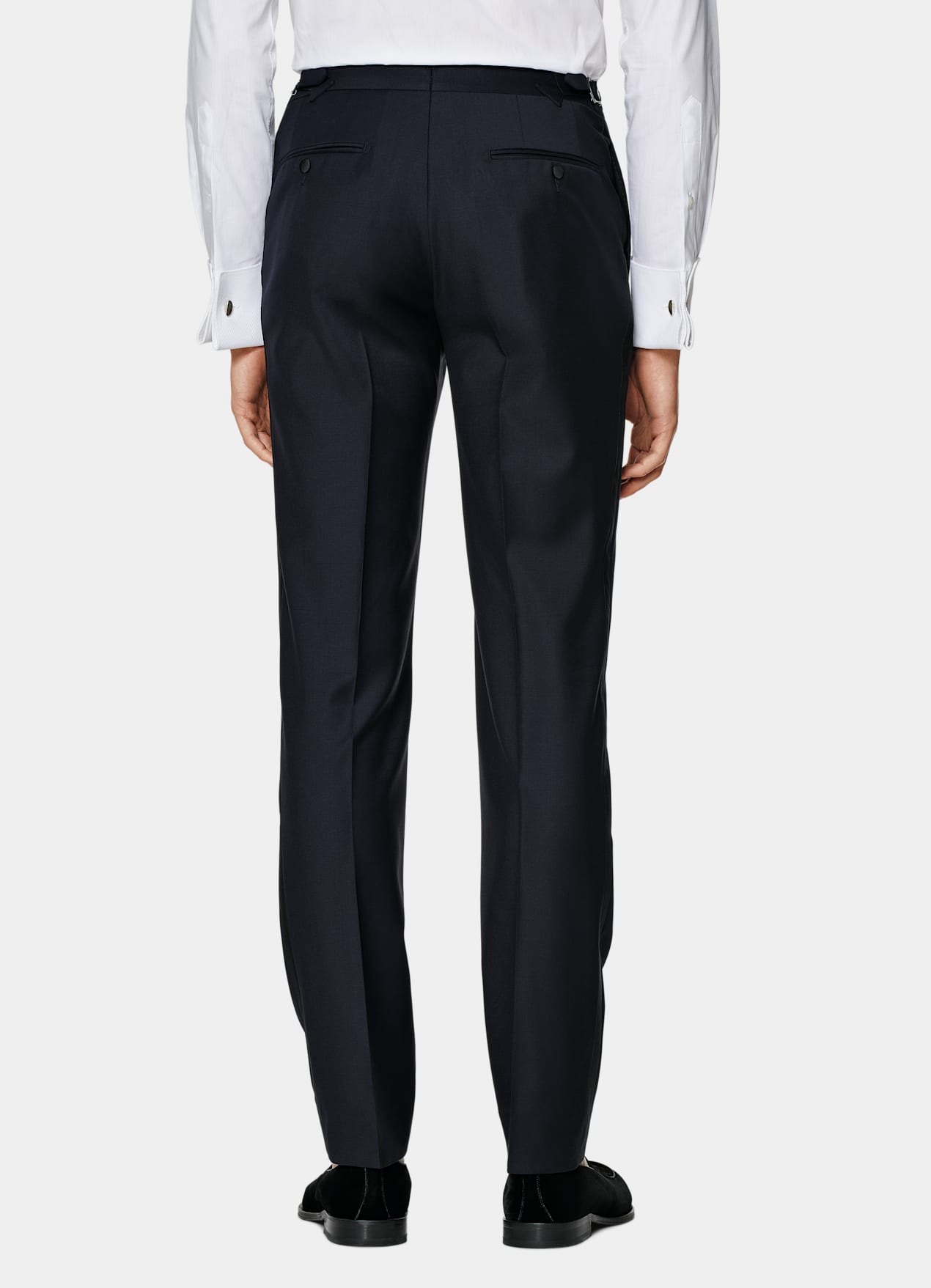 Pantalon de smoking Slim Leg Straight bleu marine