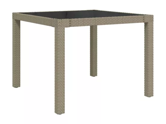 Ensemble à manger d'extérieur 3 pcs et coussins Résine tressée