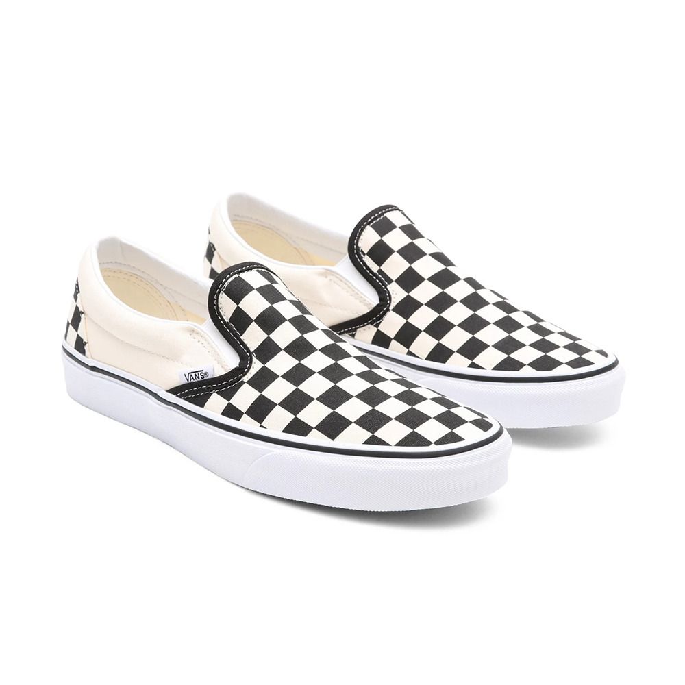 Vans CLASSIC SLIP-ON - Sneakers blk/whtchckerboard/wht