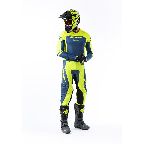 Kenny - Maillot Performance Solid - 2024 Jaune fluo / Bleu