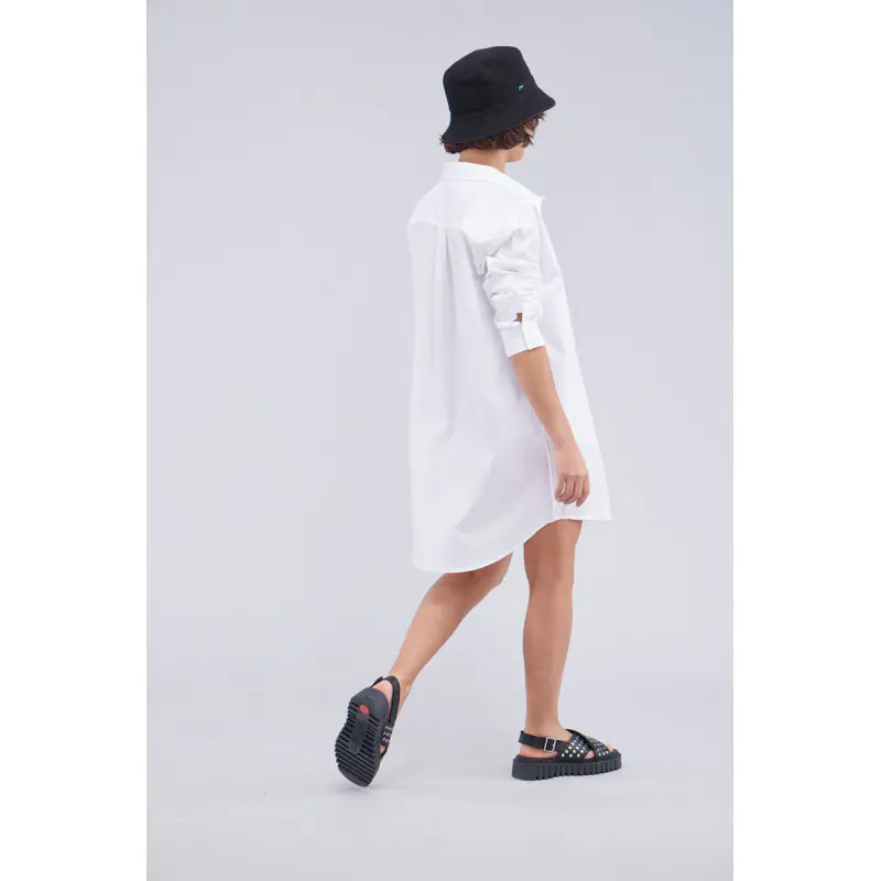 KICK DRESS BLANCHE CHEMISE MANCHES LONGUES Polyester Femme