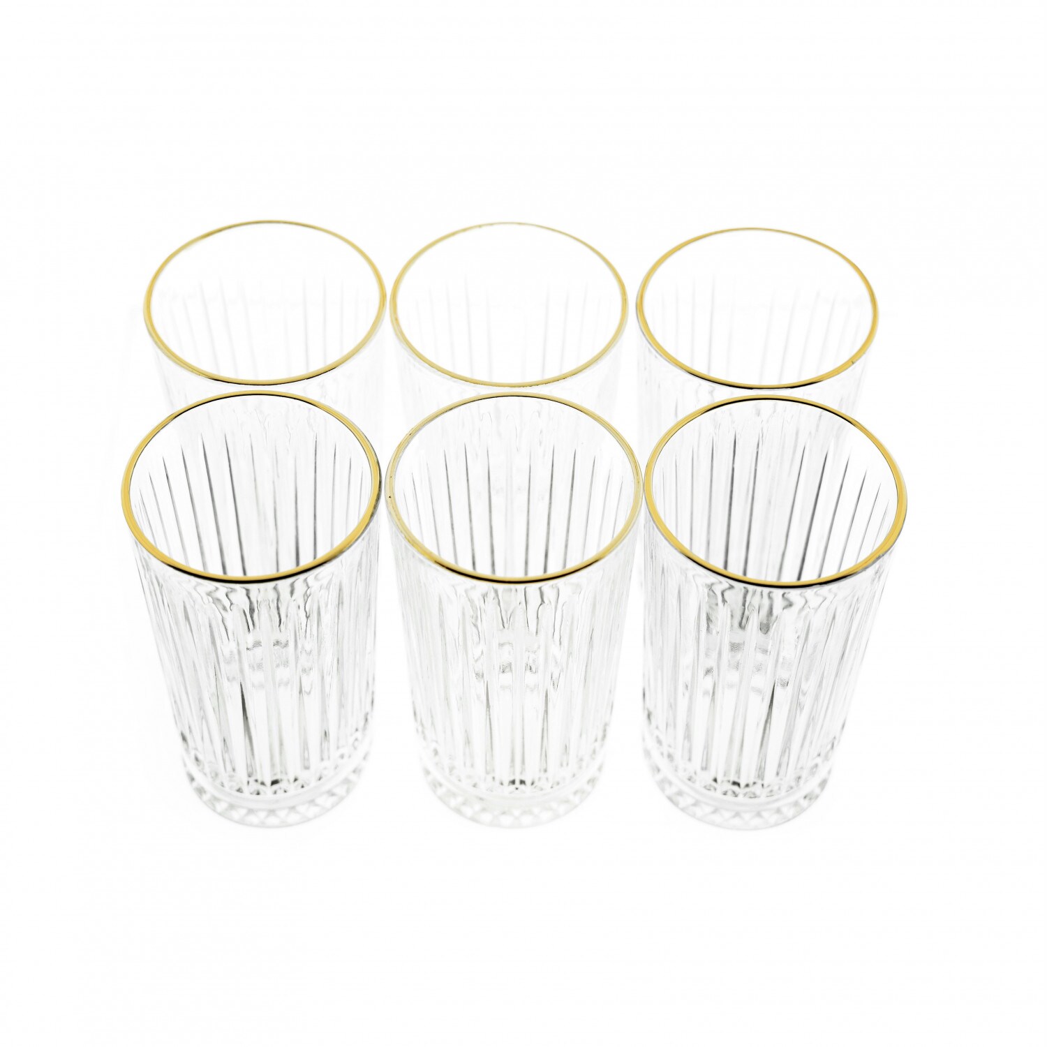 Almina Elisa Trinkgläser-Set 6-teilig mit Goldumrandung