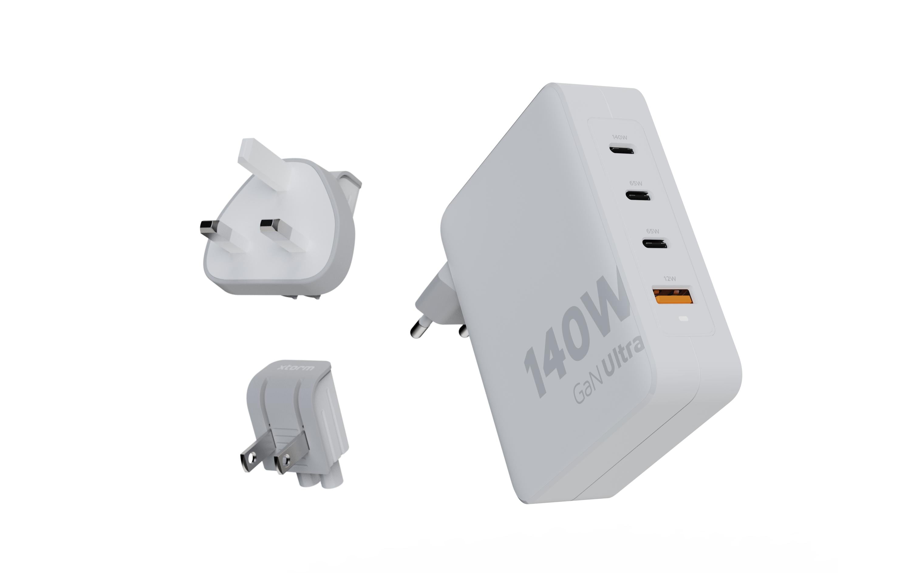 USB-Wandladegerät XVC2140<br>Schnellladefähiges Ladegerät mit USB-C unf USB-A, inkl. EU, UK, US Steckern