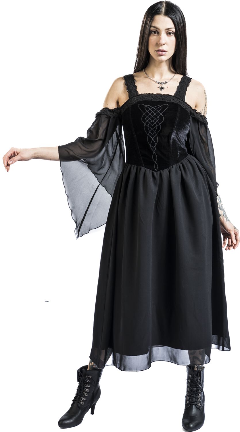 Robe avec Broderies & Dentelle | Gothicana by EMP Robe longue