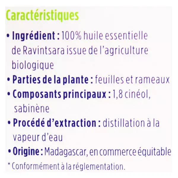 So'Bio Étic Aroma Huile Essentielle Ravintsara Bio 10ml