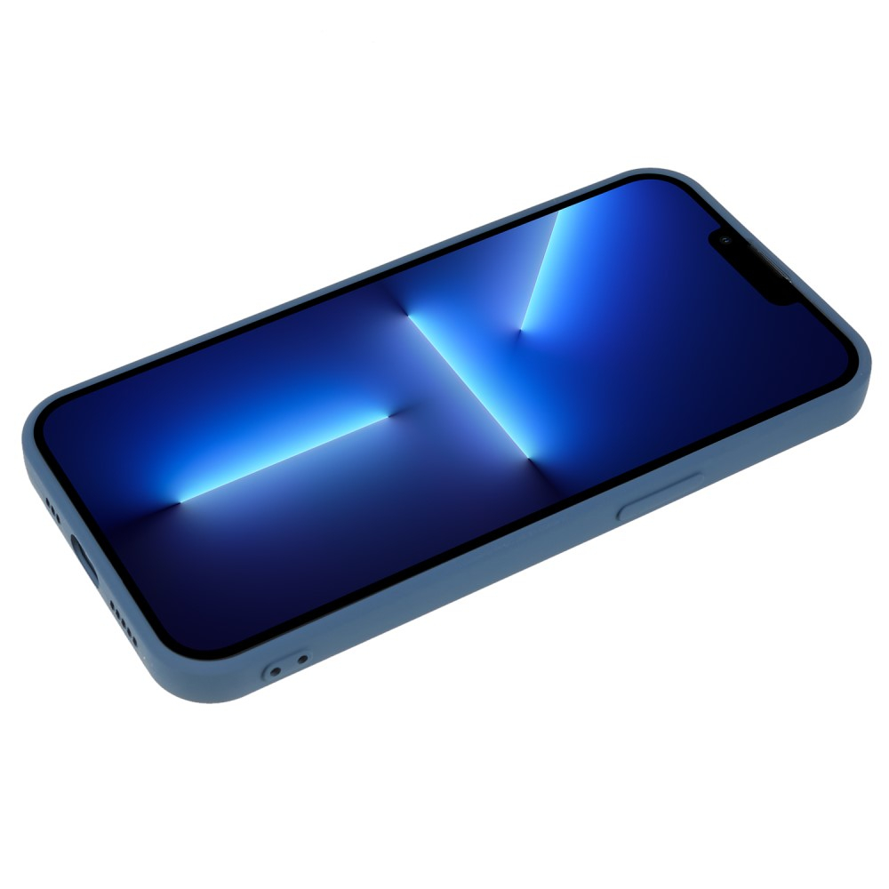 iPhone 13 Pro Gummi Case Hülle mit Kameraschutz - Blau (Matt)