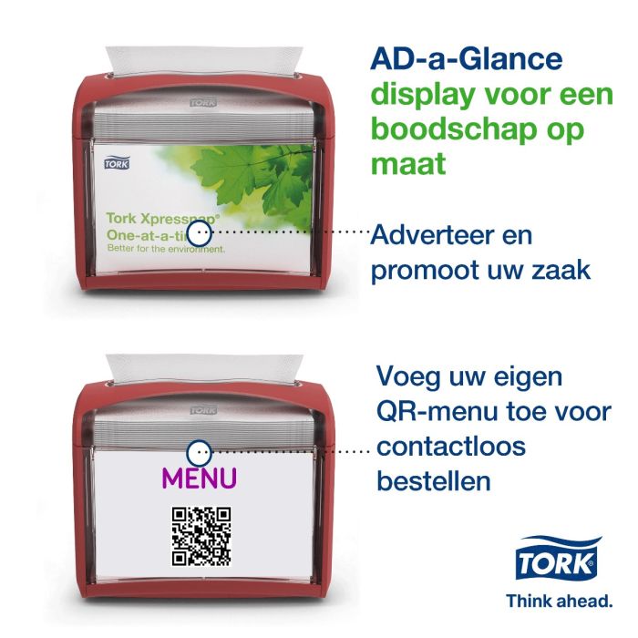 Tork 272612 Xpressnap Tabletop, dispenser rood, N4 Signature Line (272612)