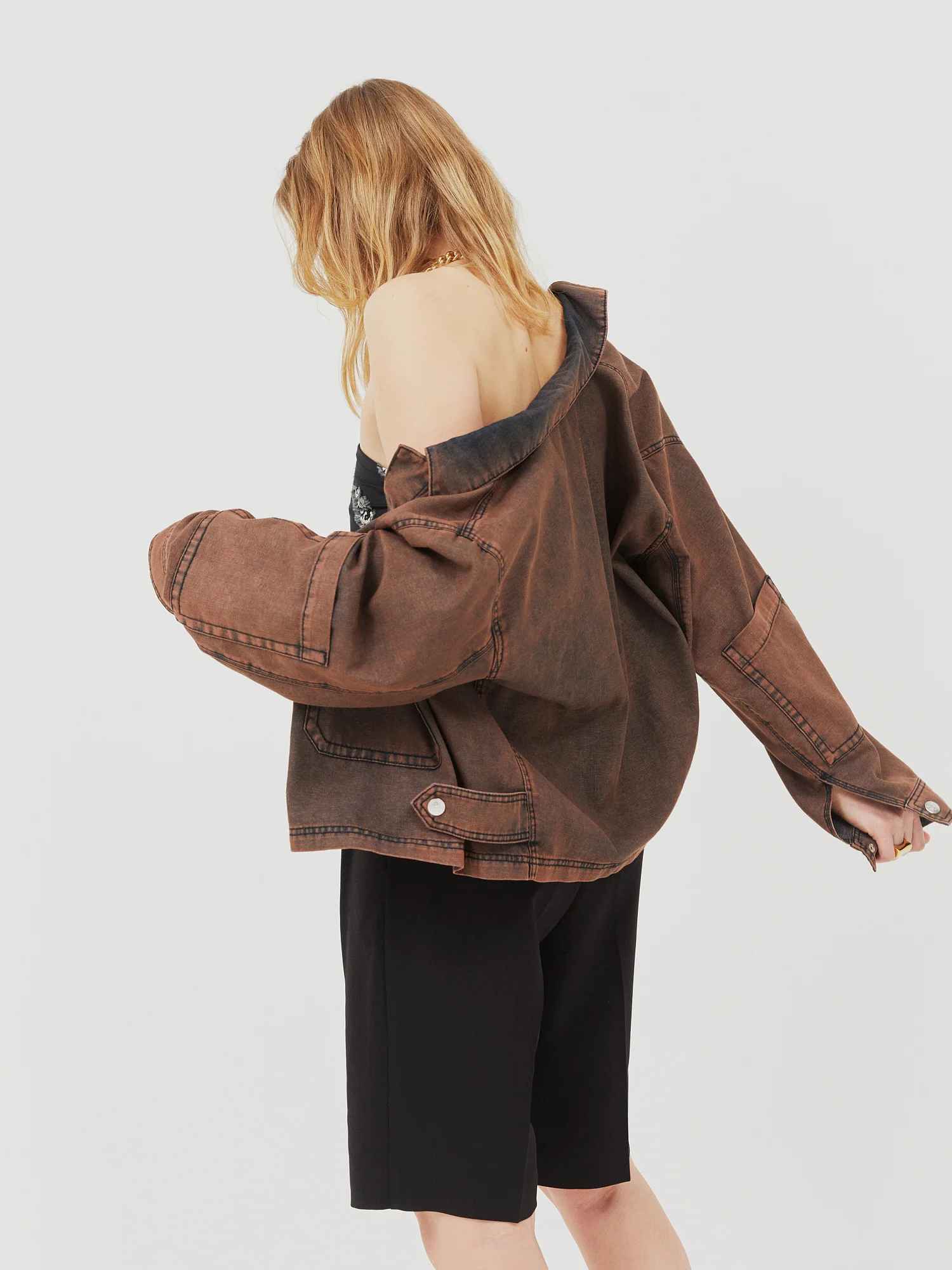 Mads Nørgaard  Soft Soleil denimjakke - brun