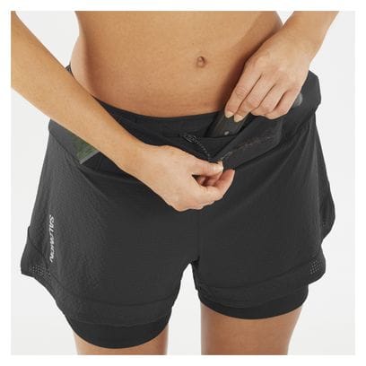 Short 2-en-1 Salomon Sense Aero Noir Femme