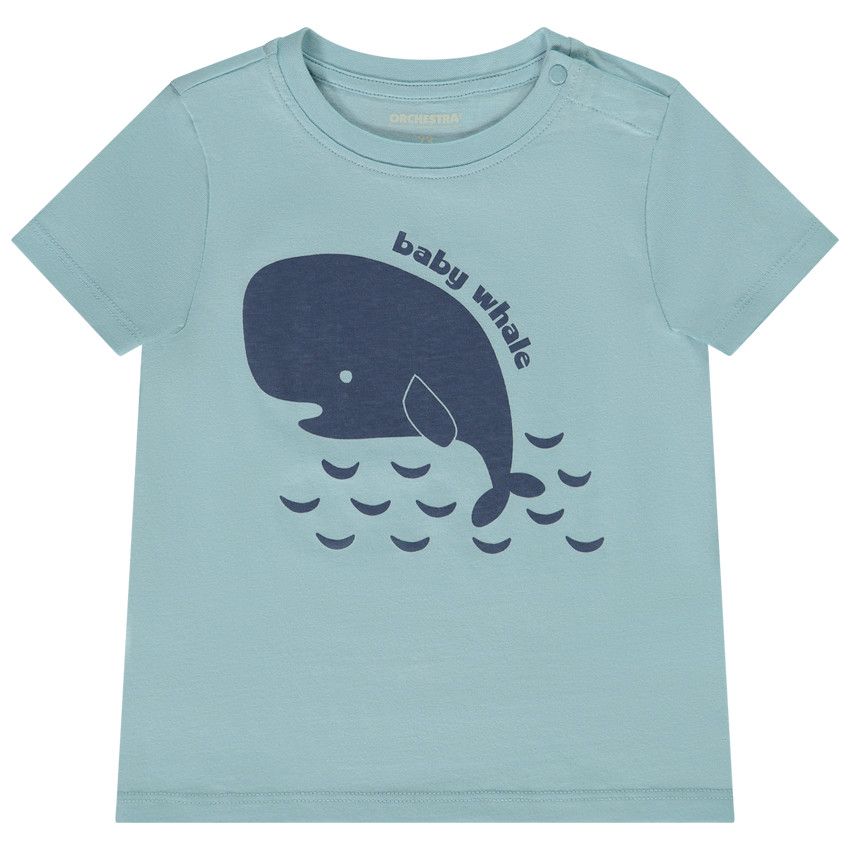T-shirt manches courtes print fantaisie pour bébé garçon - Bleu